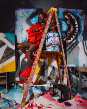 WYNWOOD WALLS COLLAB ELLE STREET ART B BALL COURT BACKPACK